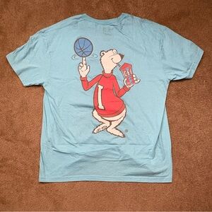 ICEE Polar Bear Logo T-Shirt Blue Graphic Tee Mens Size XL Slushie Drink